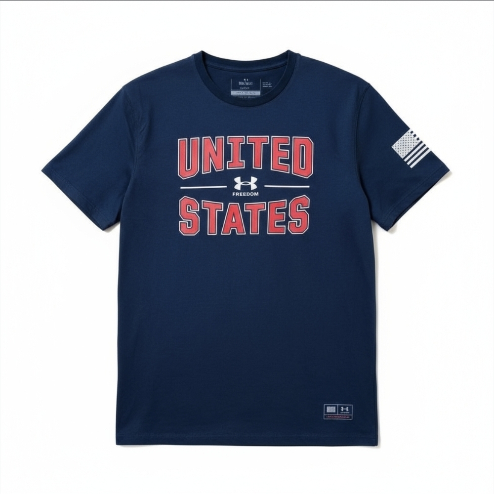 Under Armour Freedom USA Graphic Men's T-Shirt - Navy - Size Medium